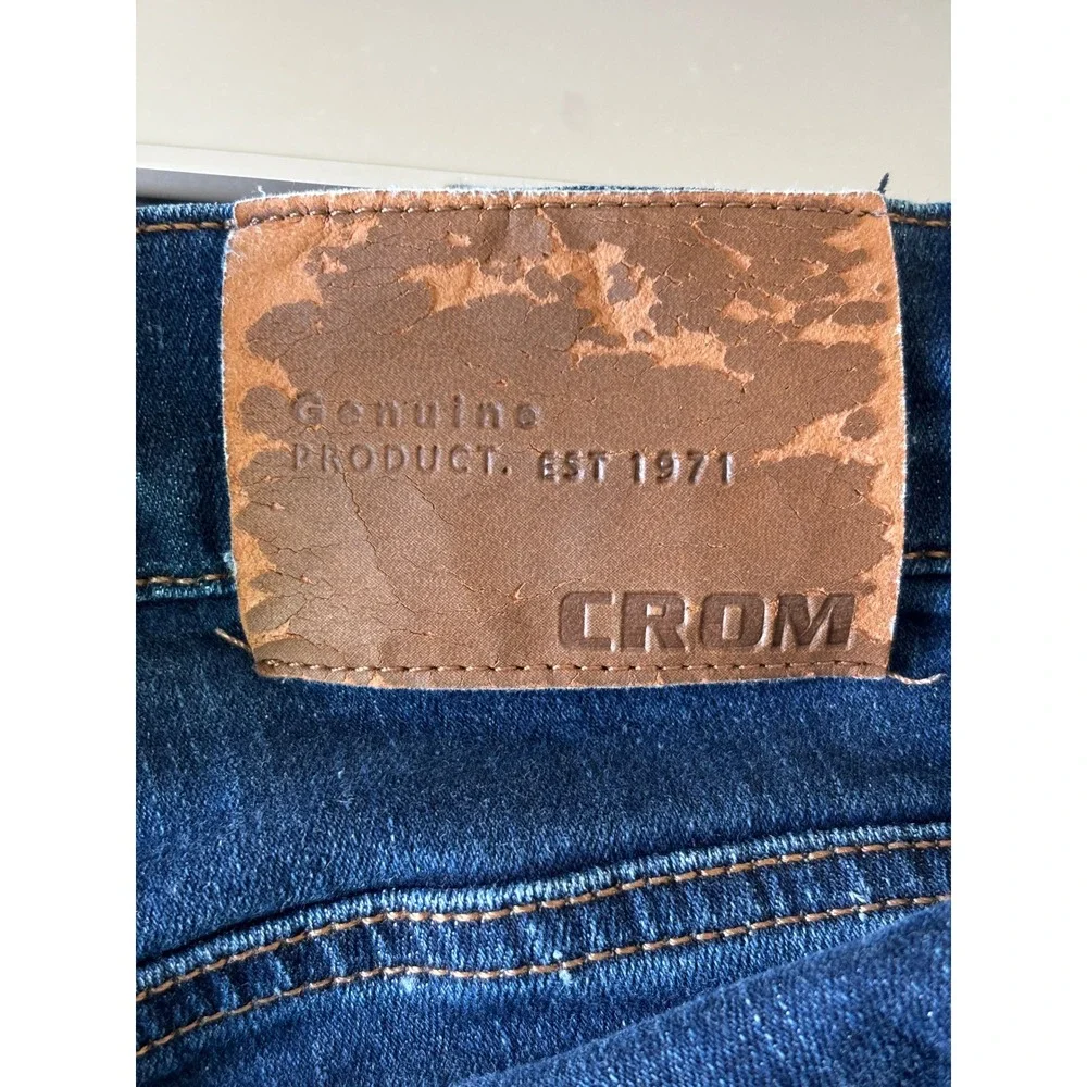 Edwin Crom Slim Straight Med Wash Denim Jeans 34x34 Button Fly Turkey Cotton‎